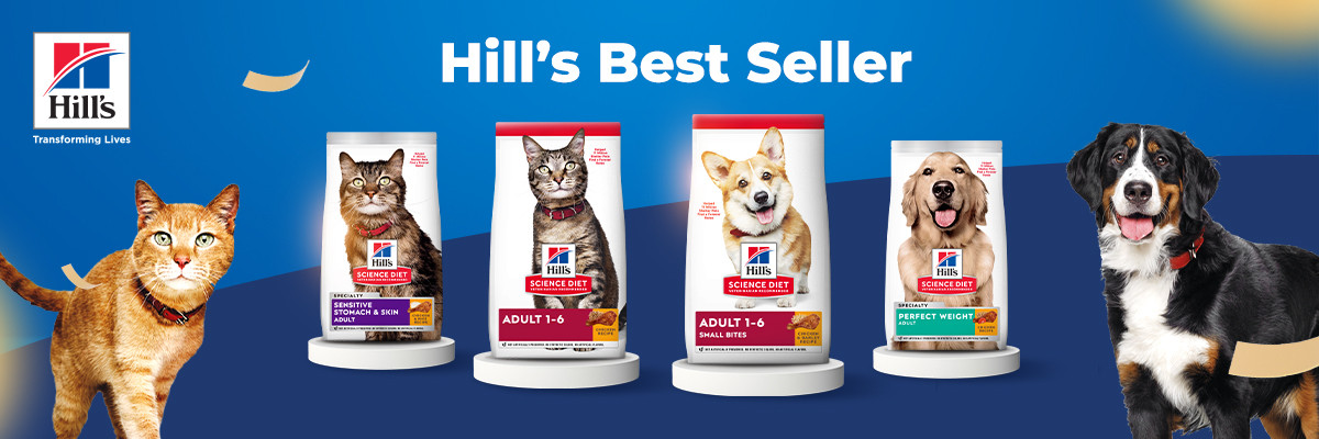Hill’s cat and dog product range promotional artwork